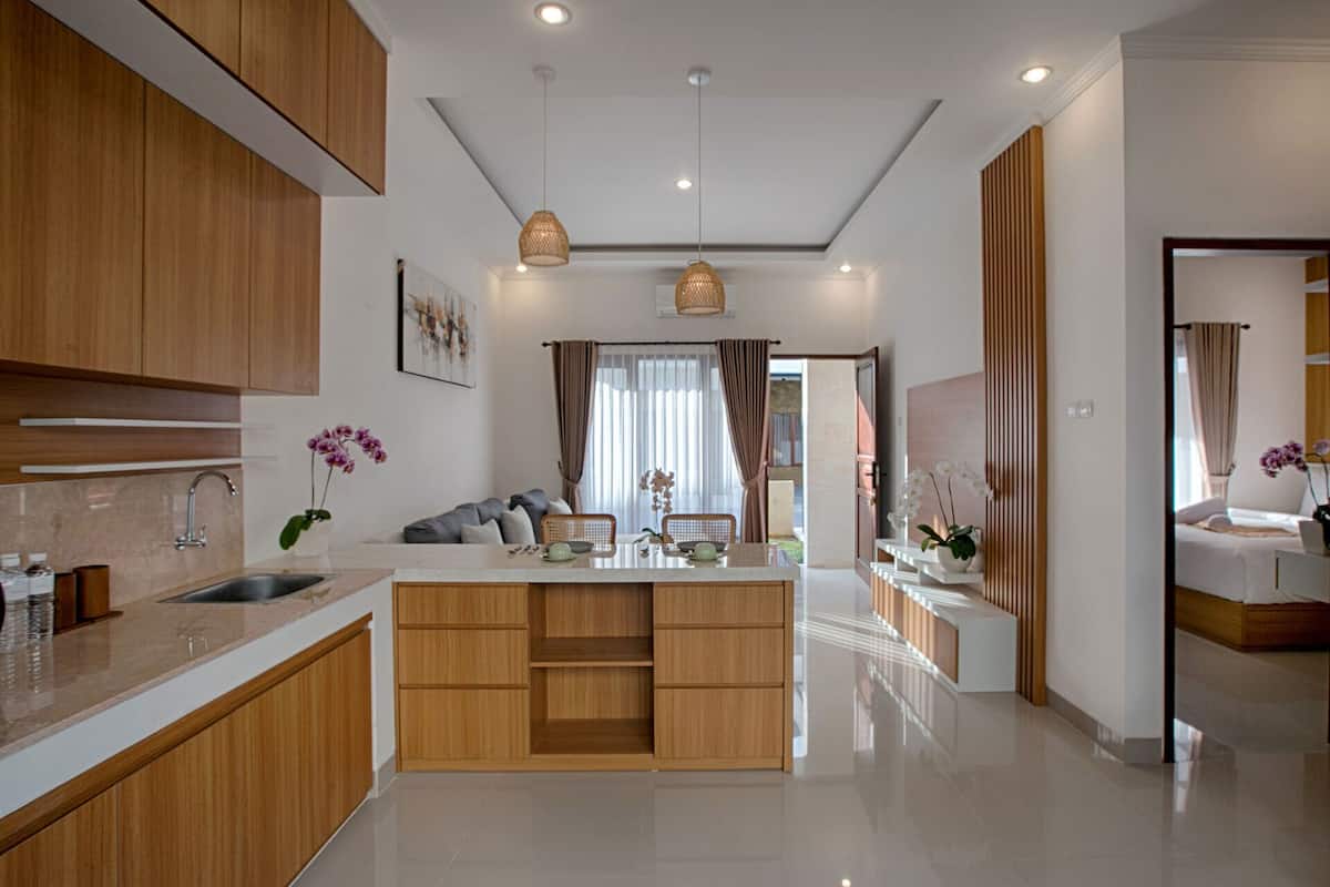PREMIUM Three-Bedroom Private Pool Suite | Private kitchen | Fridge, stovetop, electric kettle, cookware/dishes/utensils