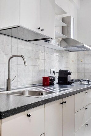 Fridge, oven, stovetop, dishwasher