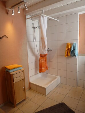 Shower, hair dryer
