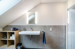 Dusche, Haartrockner, Handtücher