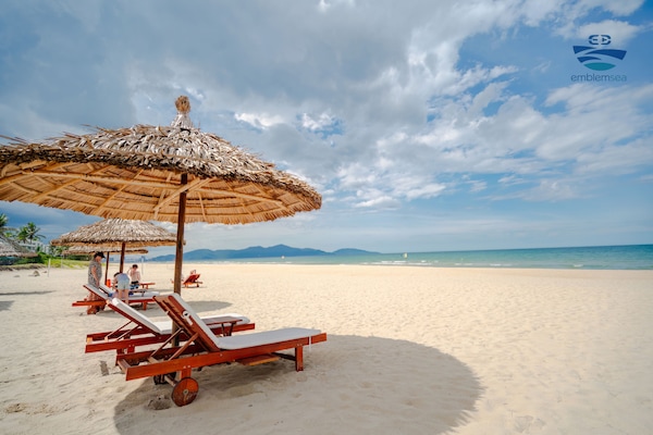 Private beach, white sand, free beach shuttle, beach bar