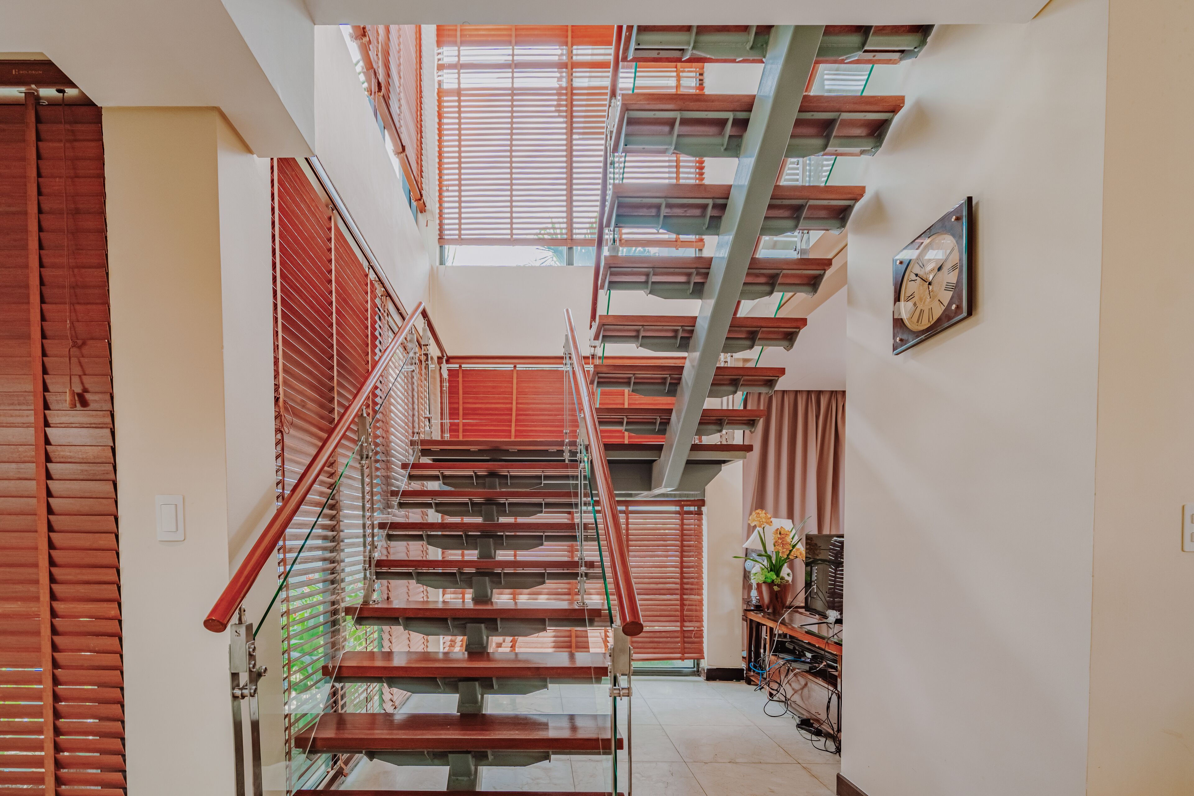 Handrails in stairways