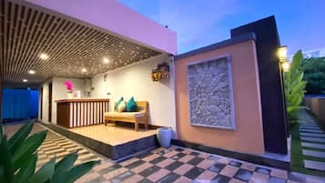 Front of property - evening/night