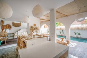 Villa - 3 soveværelser - ryger - privat pool | Spiseområde