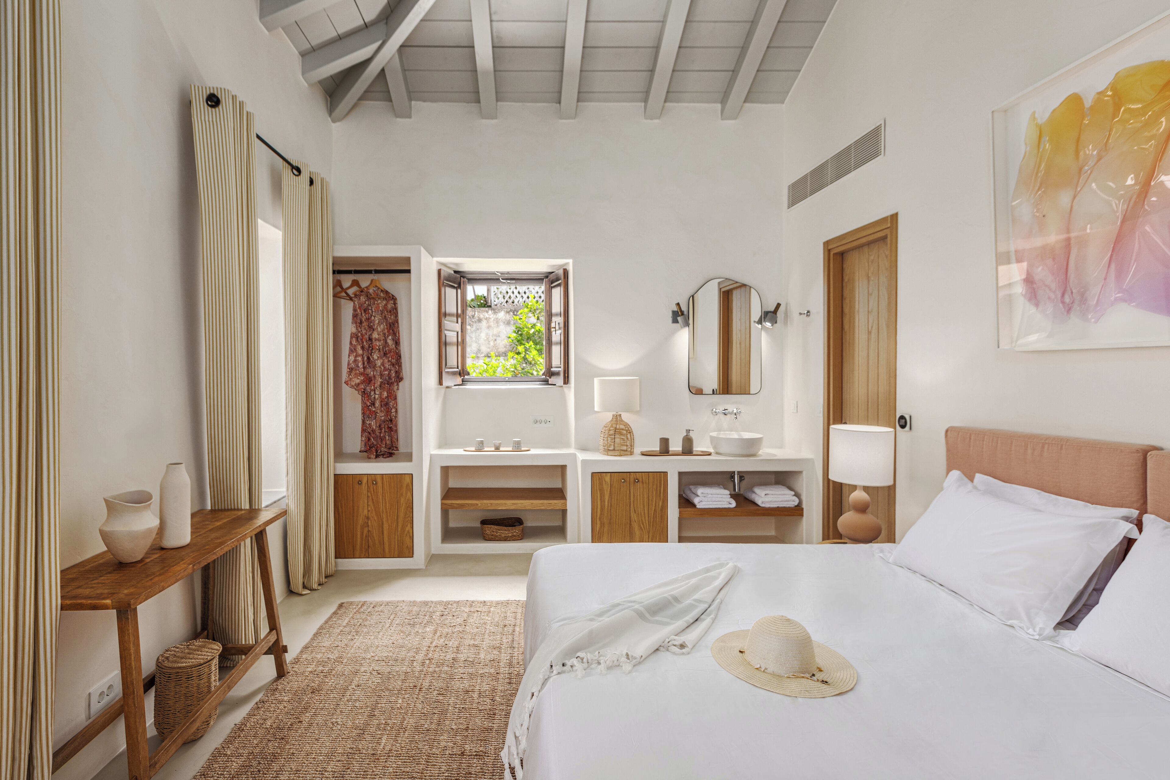 Superior-Doppel- oder -Zweibettzimmer, Terrasse | Bettwäsche aus ägyptischer Baumwolle, hochwertige Bettwaren, Minibar
