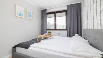 1 غرفة نوم وملاءات أسرّة