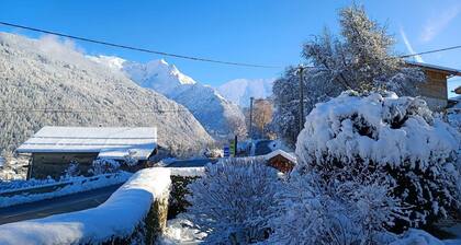 Appartement calme 4 piĂšces, 6 pers, parking, vue Mont Blanc