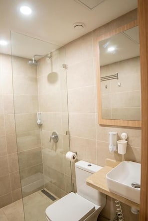 Free toiletries, hair dryer