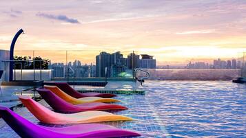 2 outdoor pools, open 8:00 AM to 7:00 PM, pool umbrellas