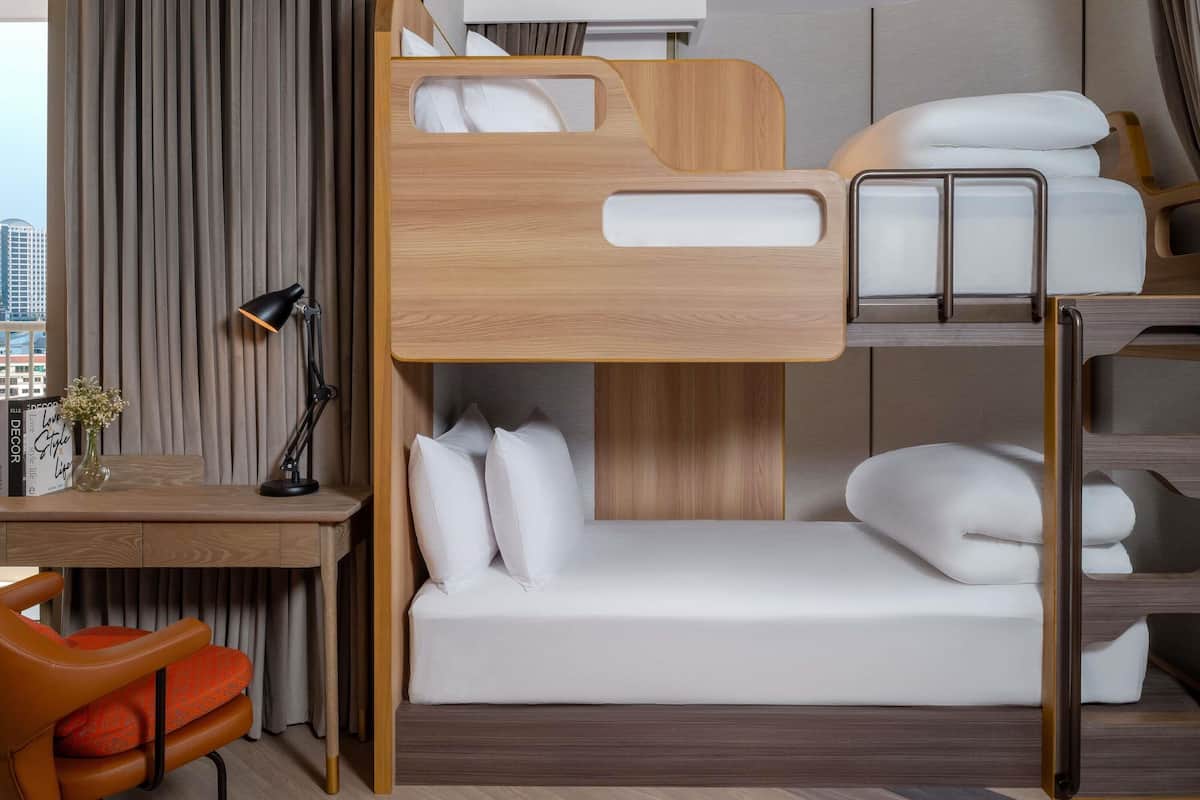 Family Room, Multiple Beds, Balcony | Desk, laptop workspace, blackout curtains, free cots/infant beds