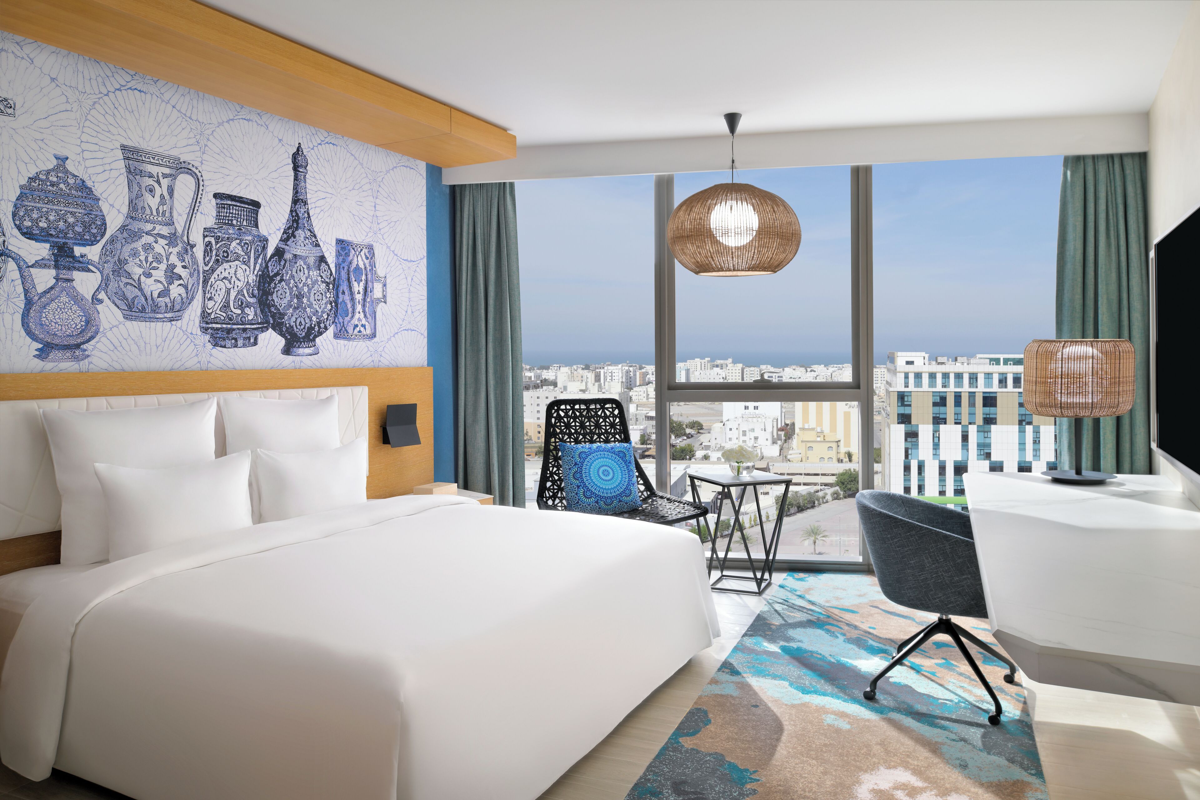 Chambre Supérieure, 1 très grand lit, vue ville (Accessible)