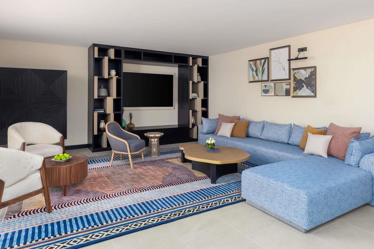 Beachfront Two Bedroom Suite, Club Access | Premium bedding, down comforters, memory foam beds, minibar