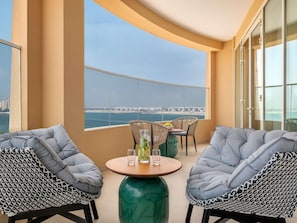 Panoramic Suite, 1 Bedroom, Sea View, Club Access | Premium bedding, down comforters, memory foam beds, minibar