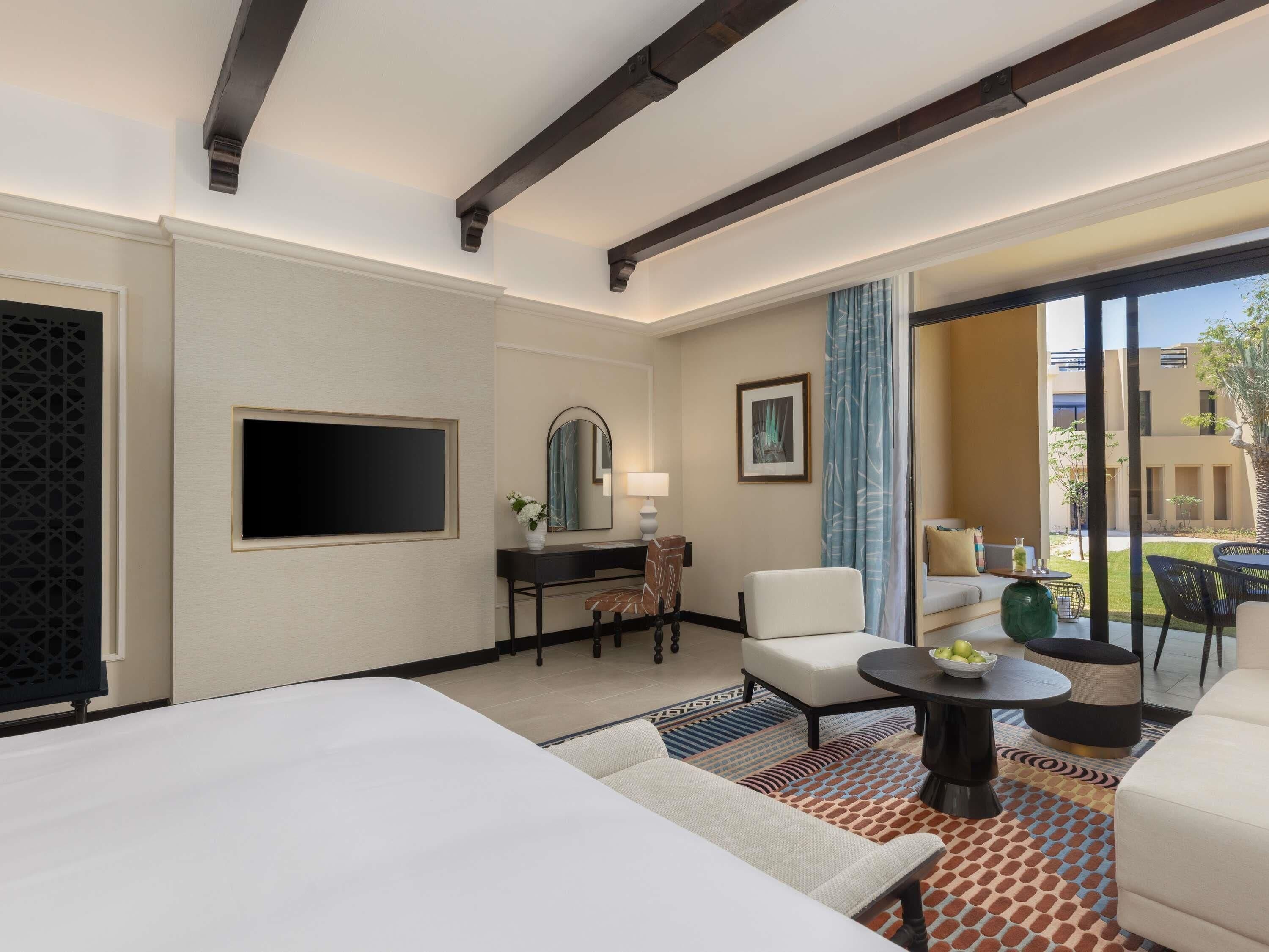 Premium bedding, down comforters, memory foam beds, minibar