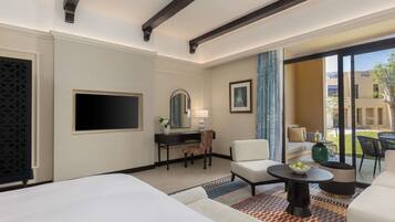 Premium bedding, down comforters, memory foam beds, minibar
