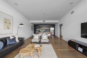 TV, fireplace, stereo