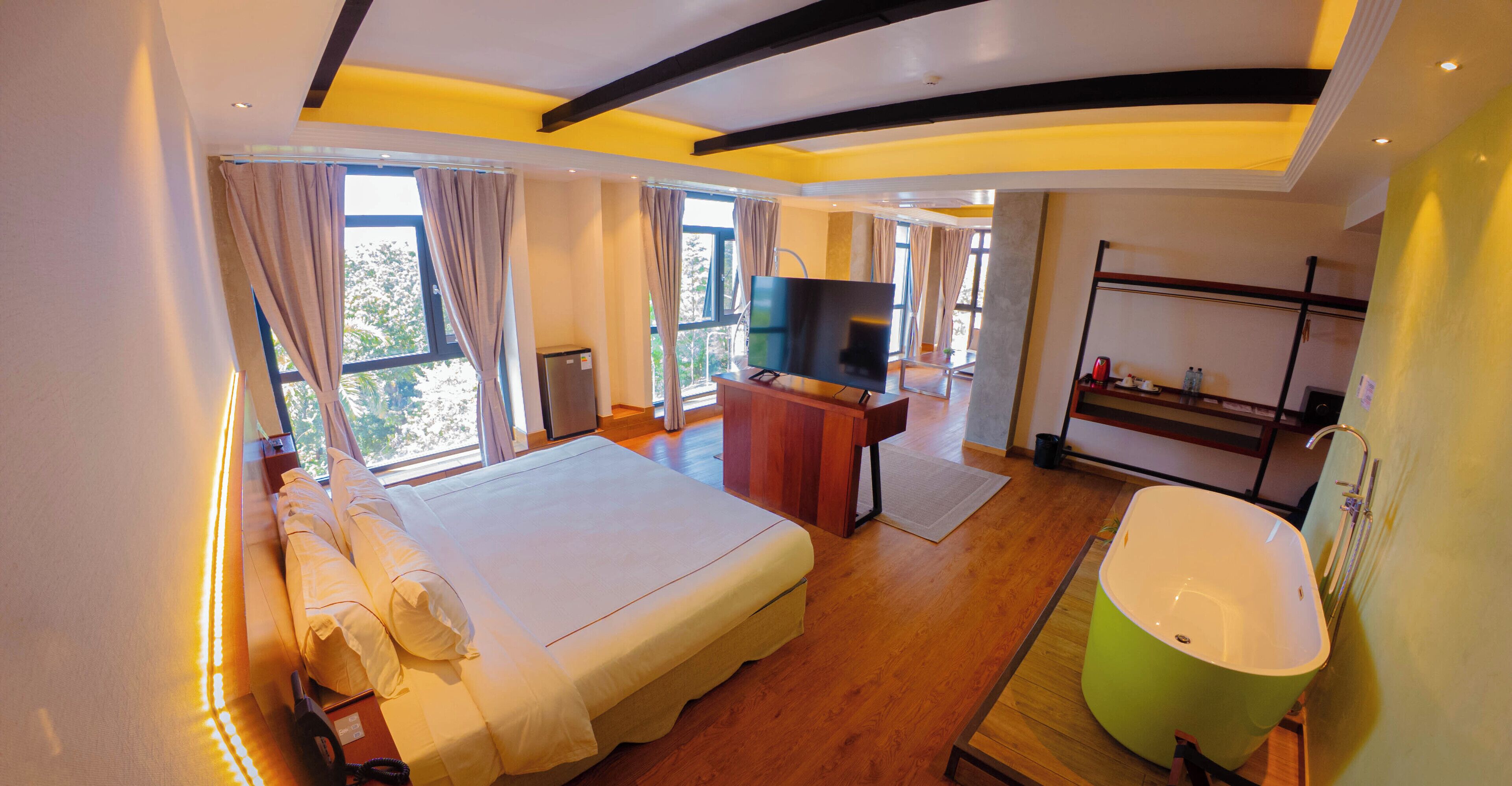 Suite Presidencial con vista al río (1 cama king) | Safe på rommet, lydisolert og sengetøy