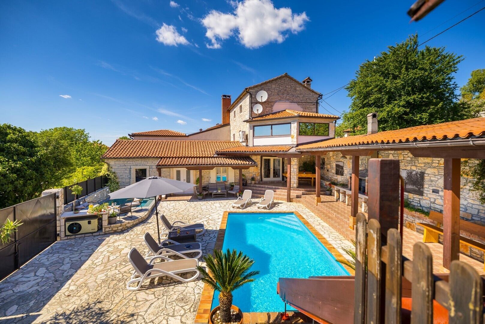 A heated pool