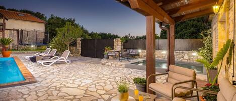 A heated pool