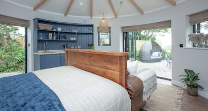 Cynefin Roundhouse - A luxury cabin exclusive for couples with hot tub.