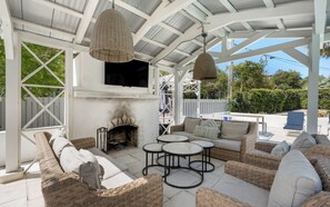 Terrace/patio - Refined Seagrove Home + Private Pool & Bikes (Santa Rosa Beach)