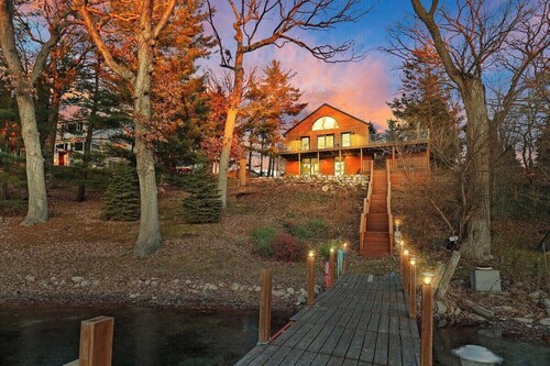Woodhaven on Pleasant Lake |Pleasant Lake |Lakefront |Wraparound Deck |Views |Dock |Kayaks & Boards