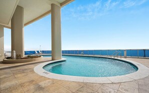 A heated pool