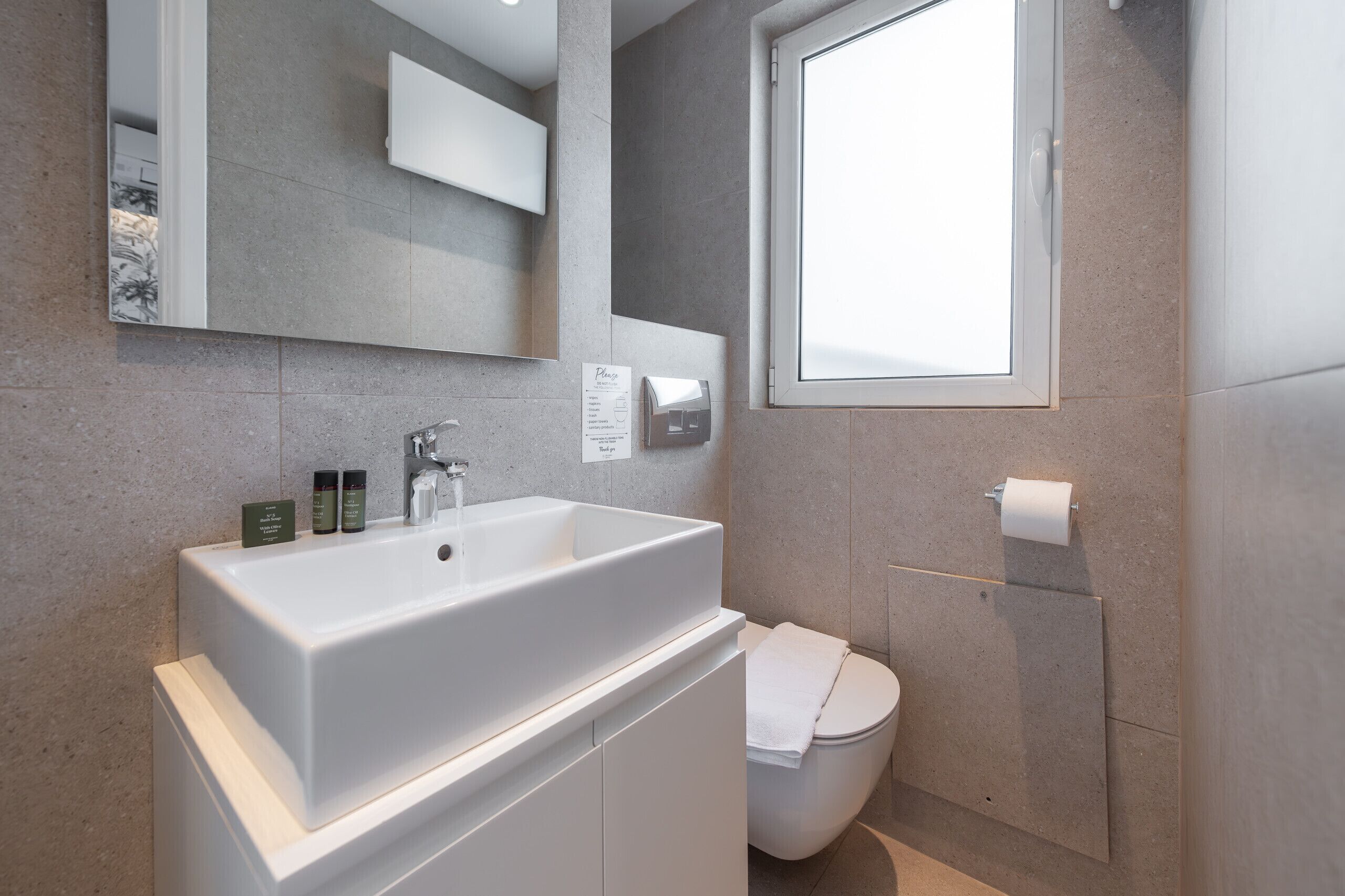 Chuveiro, secador de cabelo, toalhas de banho 