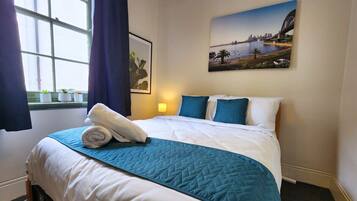Desk, iron/ironing board, free WiFi, bed sheets