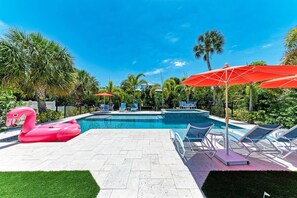 A heated pool