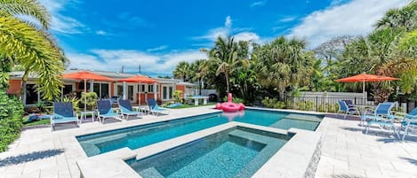 A heated pool