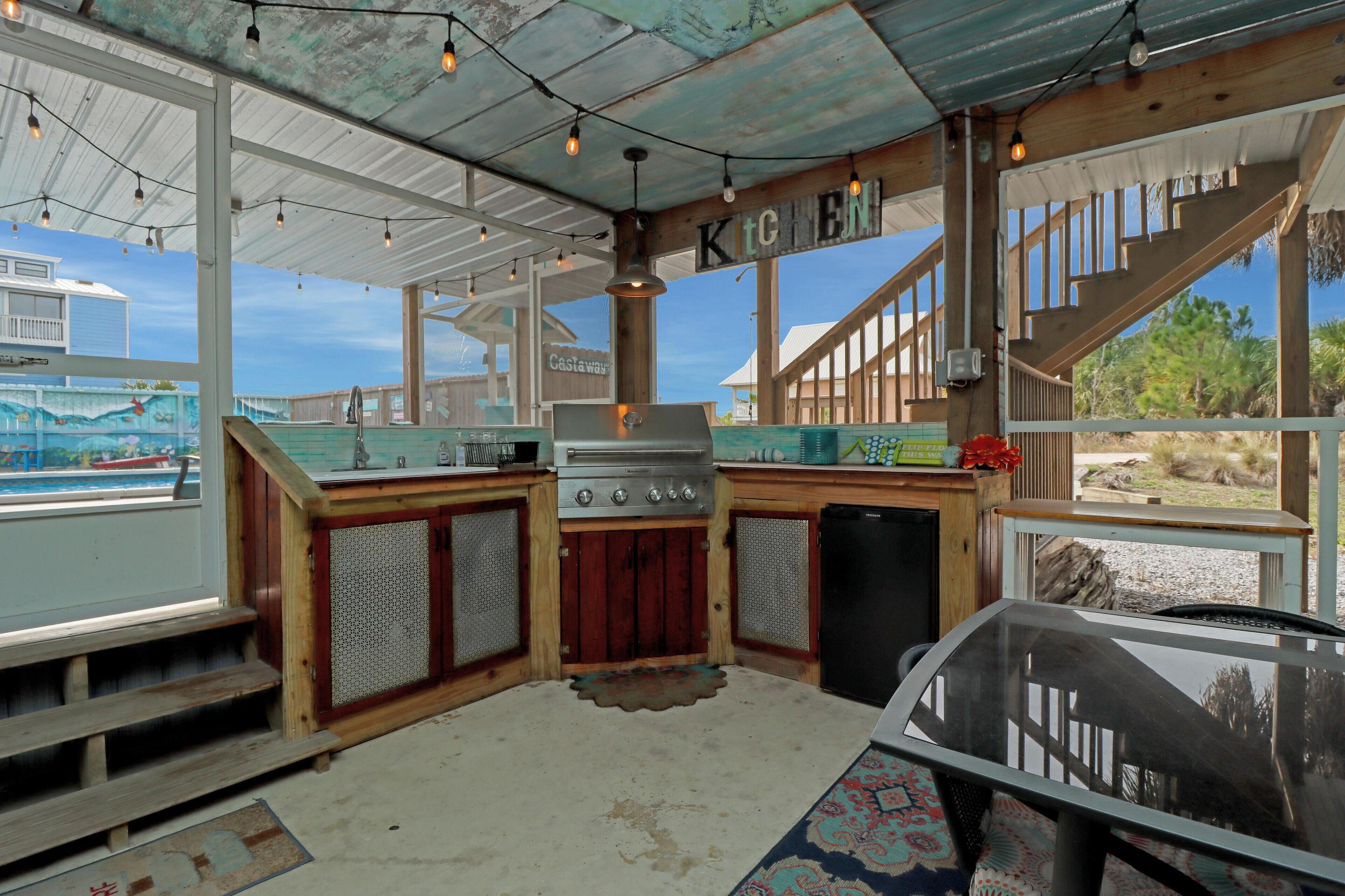 獨棟房屋, 多張床 (Castaway) | 室外用餐