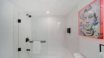 Hair dryer, towels