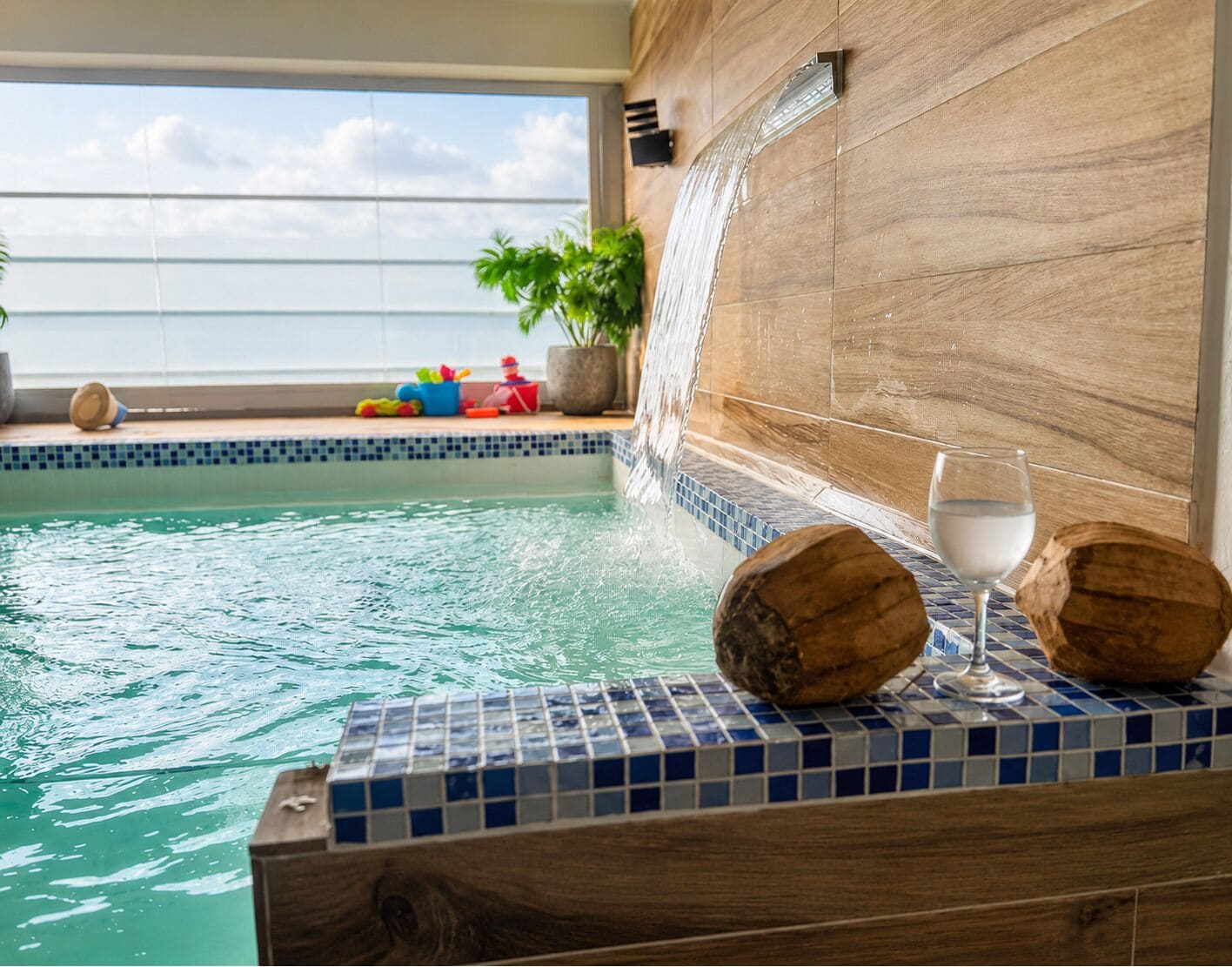 Indoor pool, a heated pool