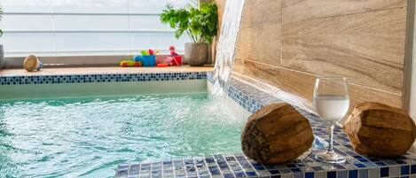 Indoor pool, a heated pool