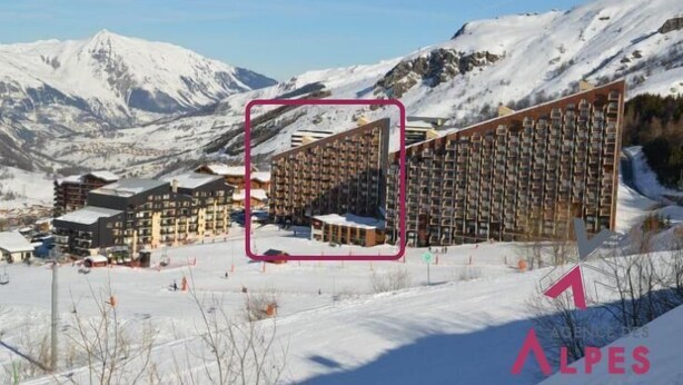 Exterior - 10m from ski slopes, 6th floor, balcony, tv, ski locker, 19m², Les Menuires (Les Menuires)