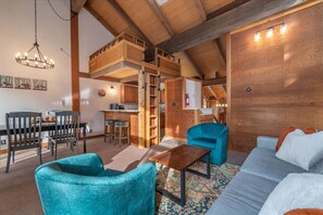 Smart TV, fireplace, video games