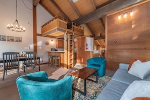 Smart TV, fireplace, video games