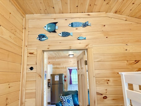 Interior. Hadley Point Cottage #1 at Explore Acadia Cottages