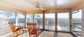 Lakefront paradise with amazing views, private dock, washer/dryer, & central AC
