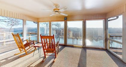 Lakefront paradise with amazing views, private dock, washer/dryer, & central AC