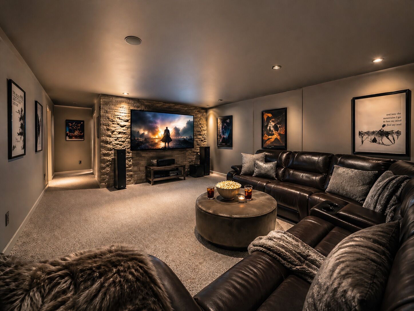 Smart TV, fireplace, DVD player, table tennis