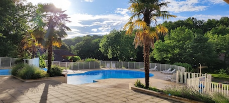 Pool. Chalet 'Le Magalli' with Shared Pool, Private Terrace, and Wi-Fi