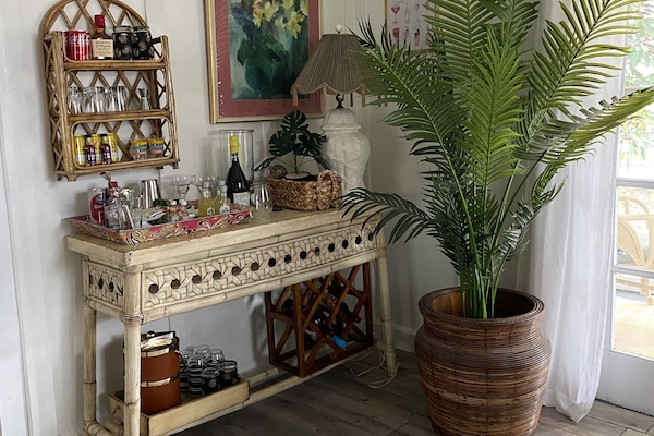 Bar area in living room