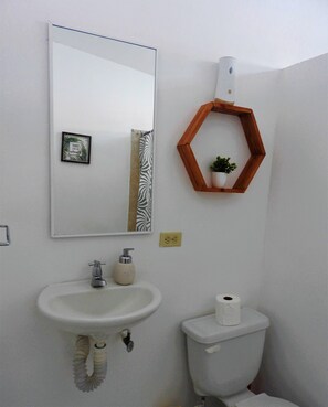 Towels, soap, shampoo, toilet paper
