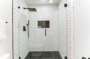 Shower, hair dryer, shampoo - Newly Updated Cozy Home (Garland)