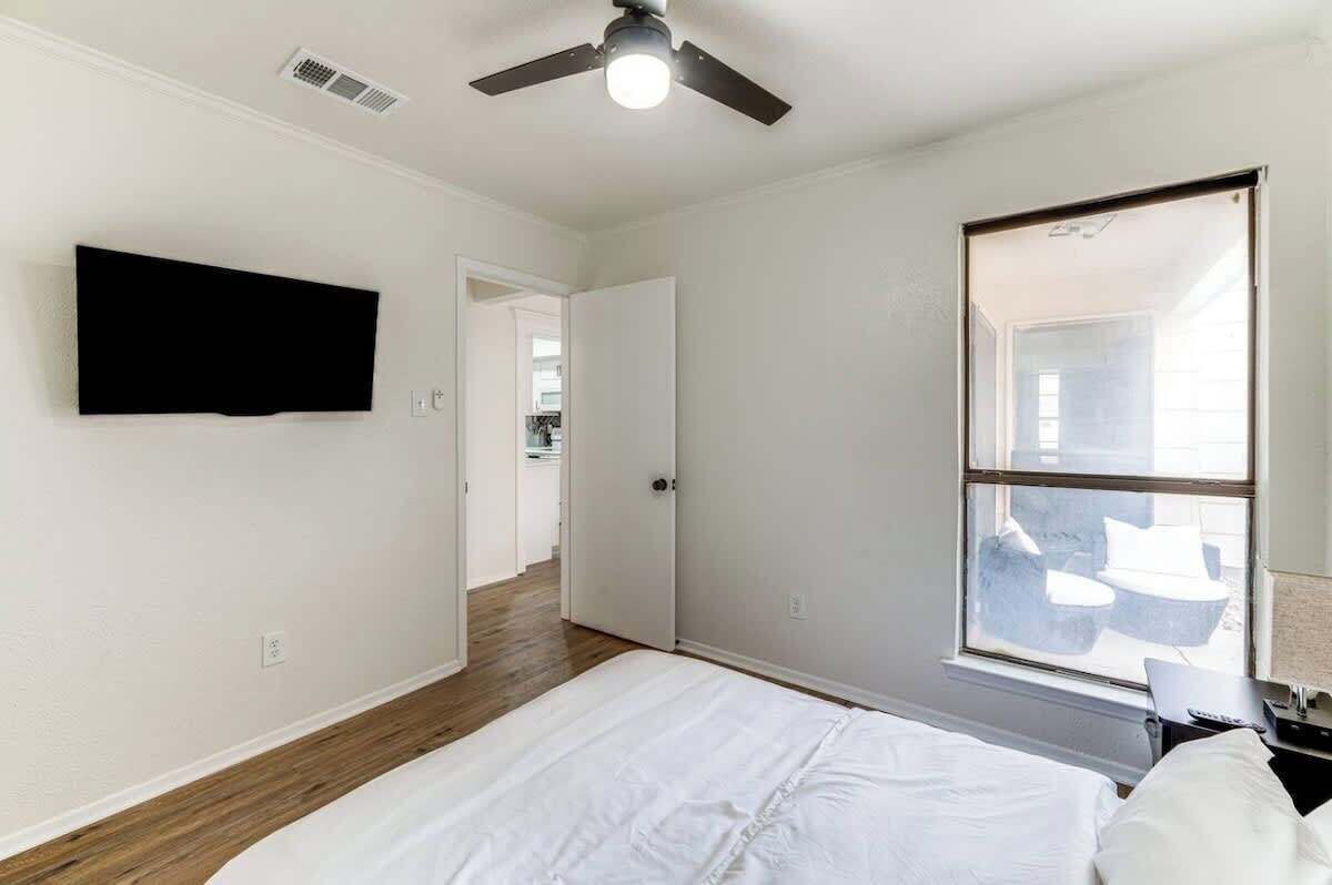 2 bedrooms, iron/ironing board, travel crib, WiFi