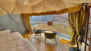 Comfort Tent, 2 Double Beds, Non Smoking, Refrigerator | 1 bedroom, individually decorated, individually furnished, bed sheets