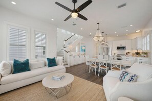TV, fireplace, offices, printers