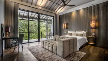 Deluxe Villa, 3 Bedrooms, Bathtub, Pool View | 3 bedrooms, premium bedding, in-room safe, desk